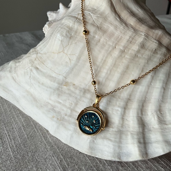 Celestial Sky and Clouds Necklace - Picture 3 of 3